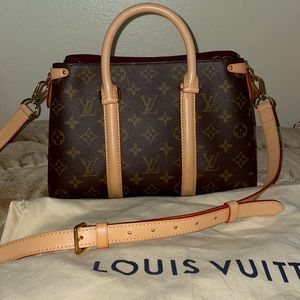 Beautifiul Louis Vutton Soufflot BB Monogram Canvas Shoulder Crossbody Bag Brown